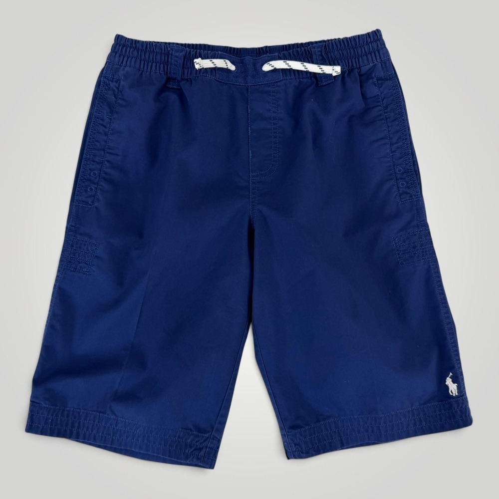 Polo Ralph Lauren Shorts Boys 16 Navy Twill Drawstring‎ Pony Logo Cotton